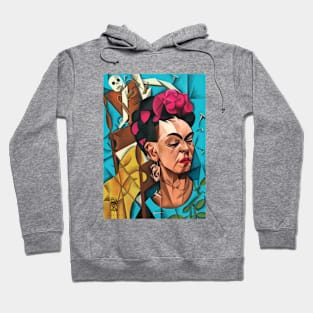 Frida Kahlo meets Cubes Hoodie